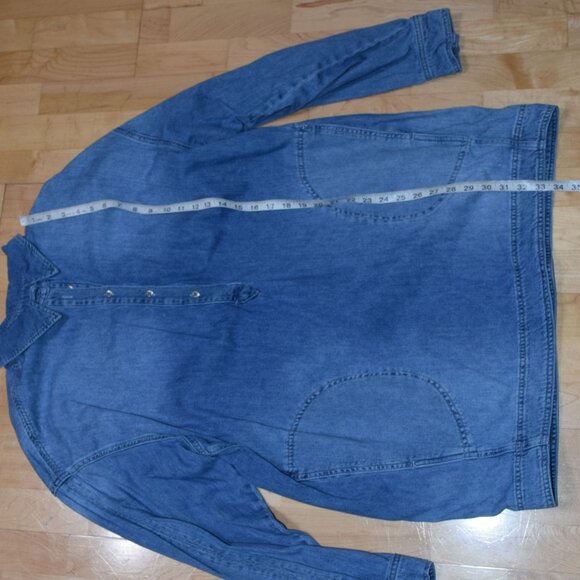 FREE PEOPLE Women's Sz M Denim Shirtdress - PERFECT CONDITION - Picture 6 of 7